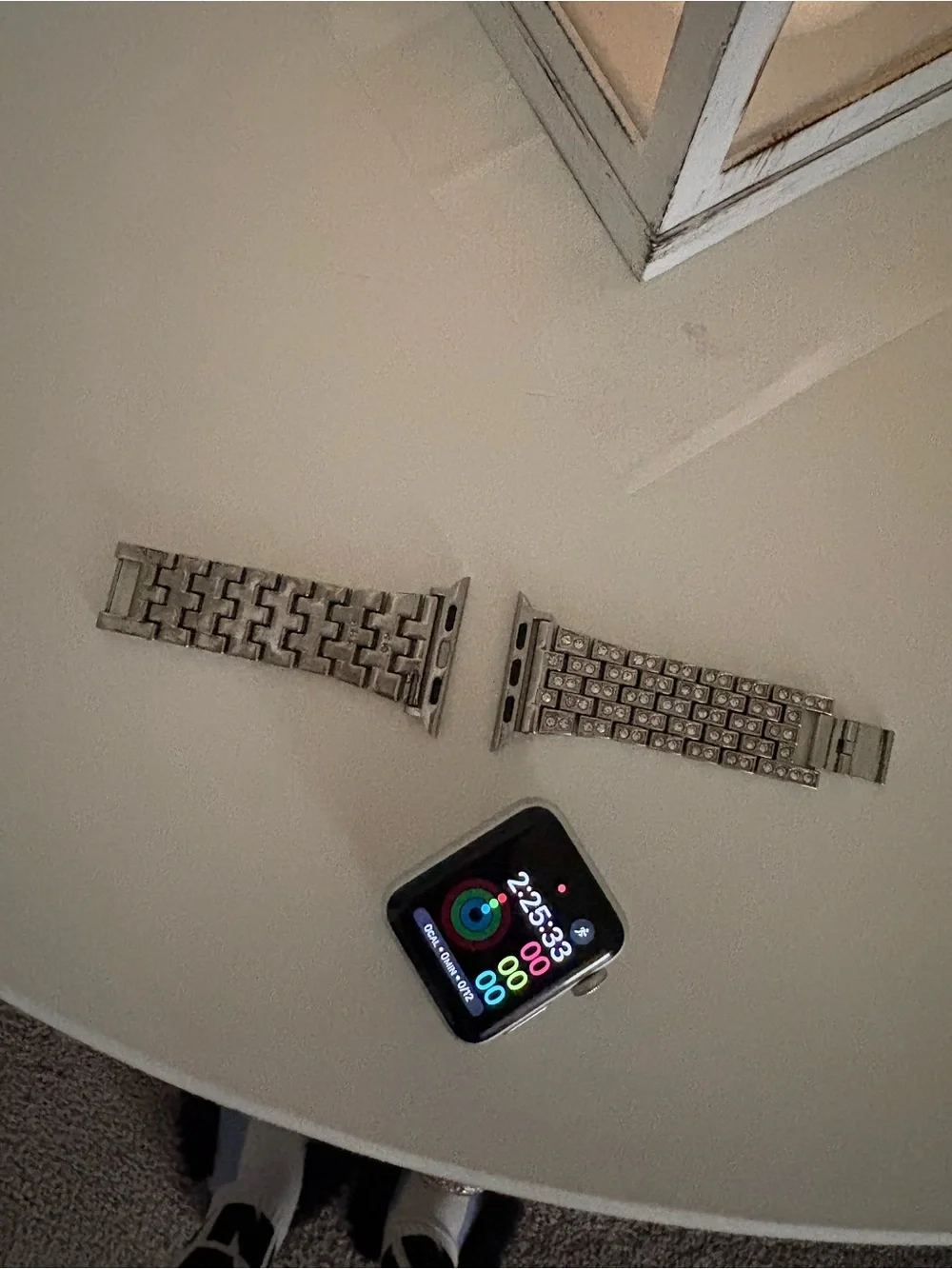 Apple Watch Series 3 (38mm) with Silver Crystal Link Band - Silver